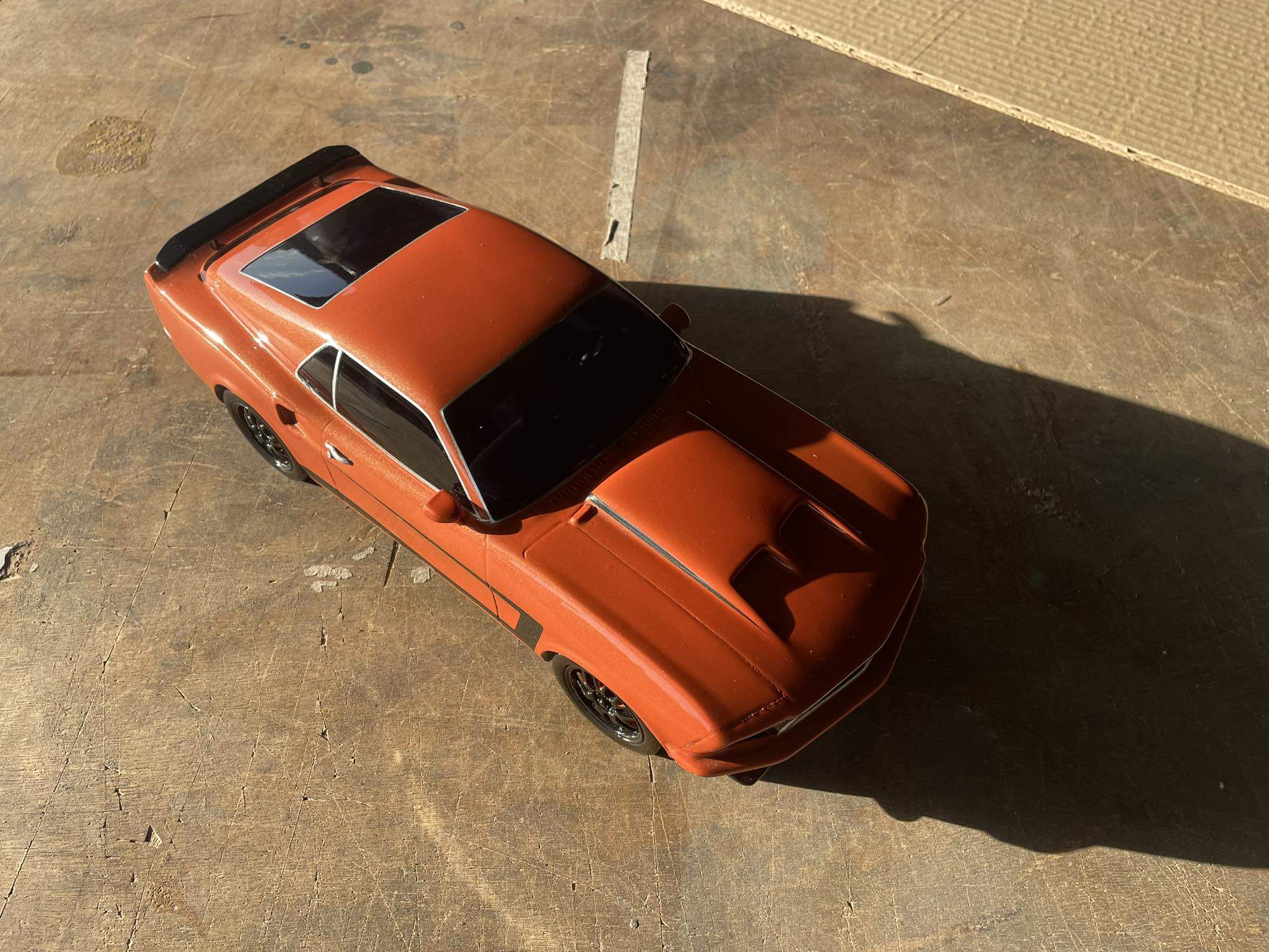 mustang wood car model