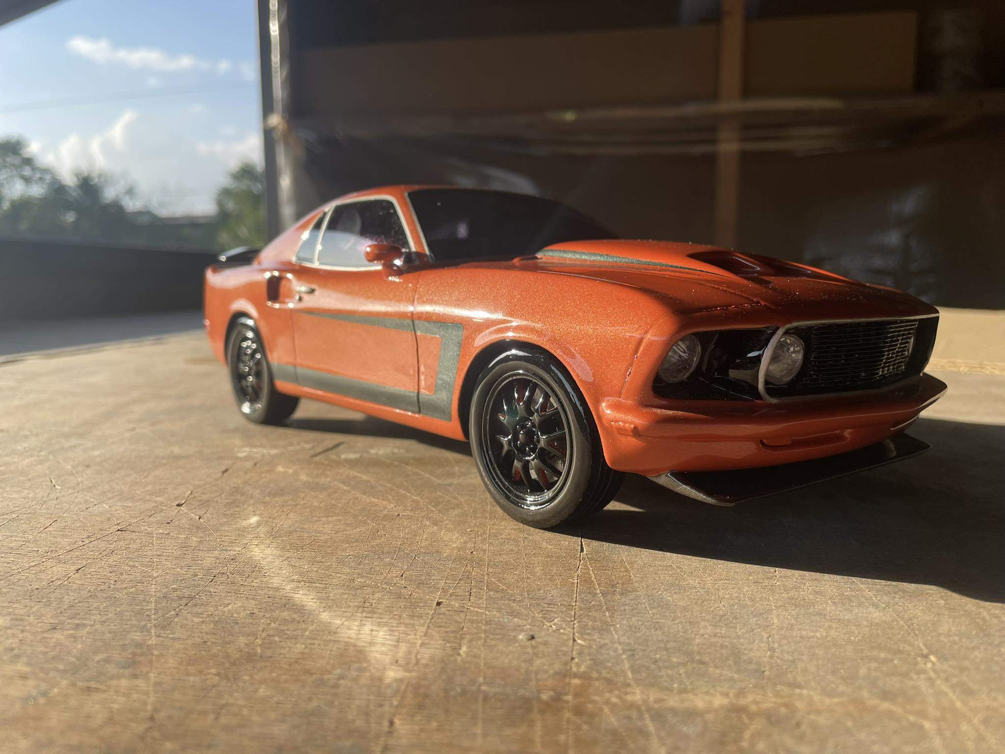 mustang wood car model