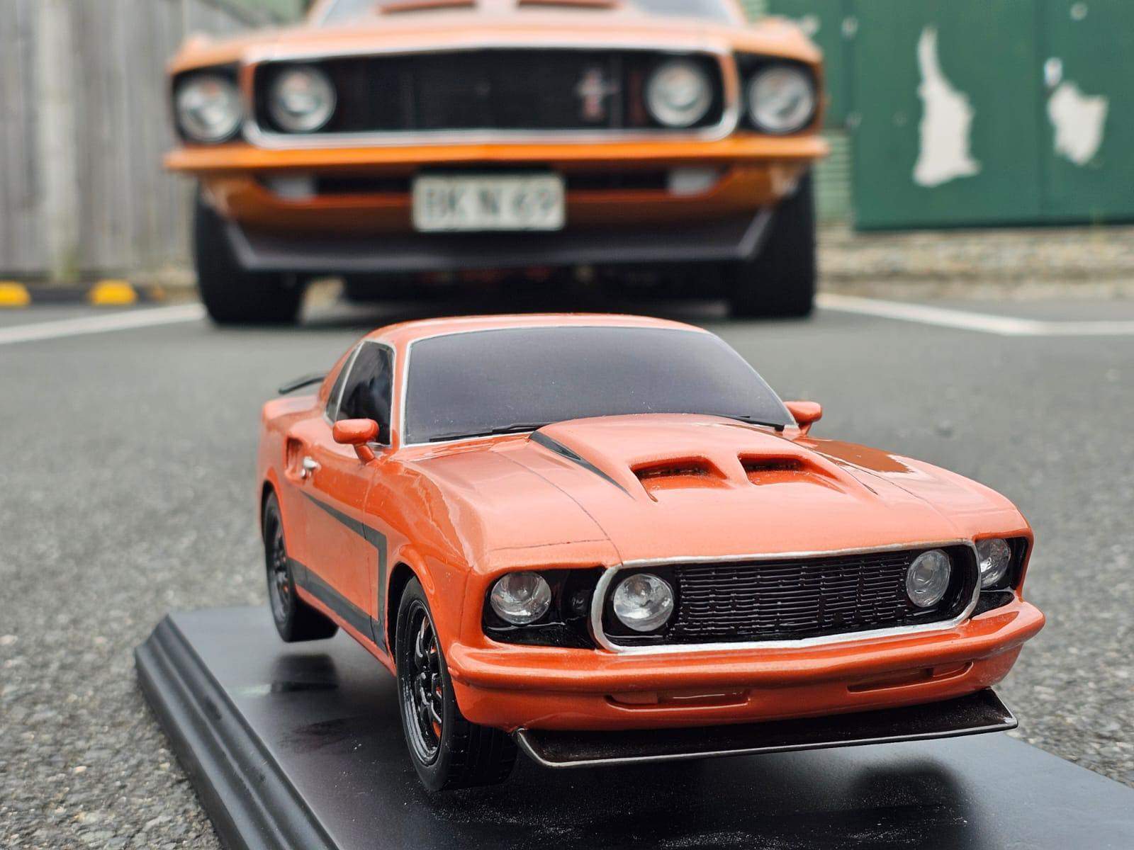 mustang wood car model