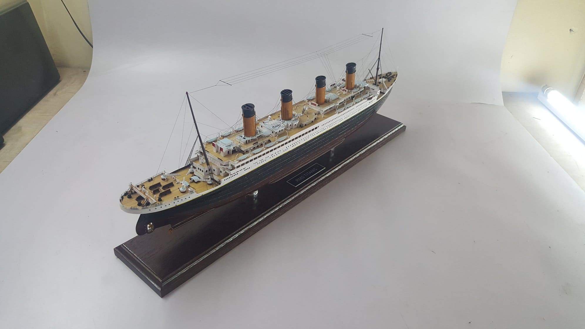 rms titanic custom wooden model