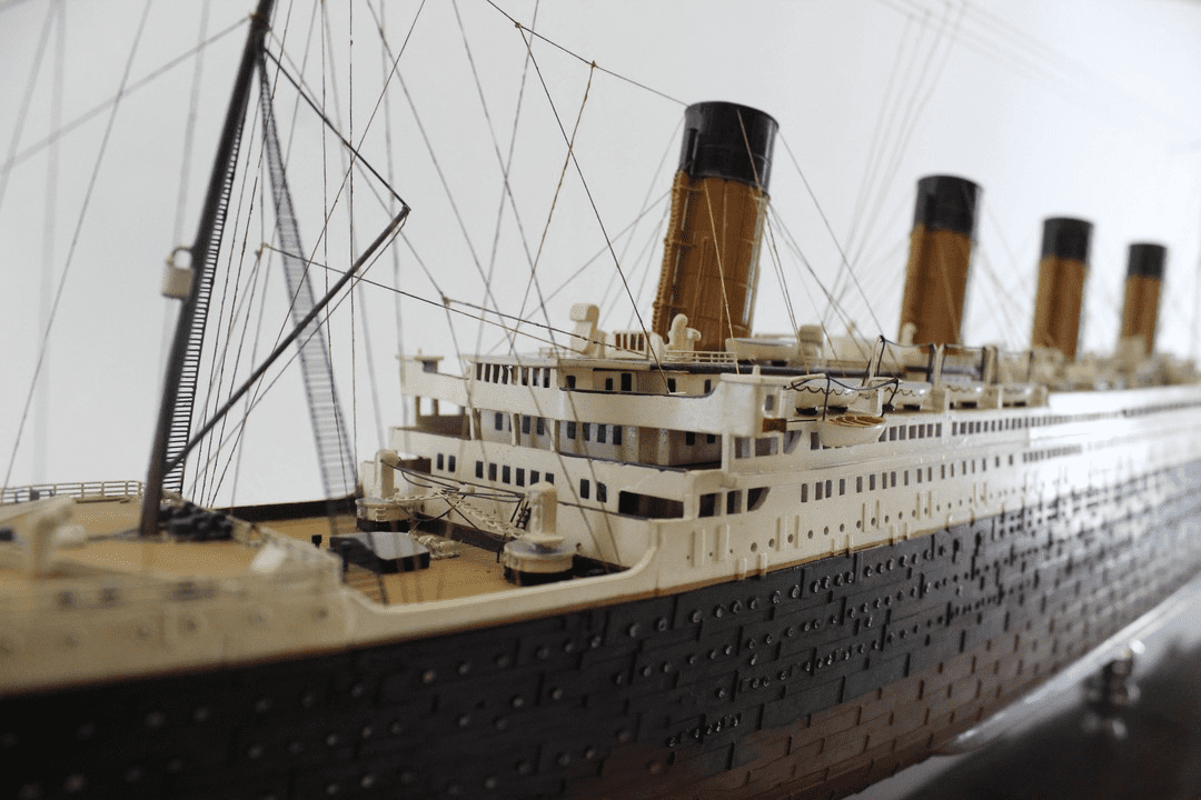 rms titanic custom wooden model