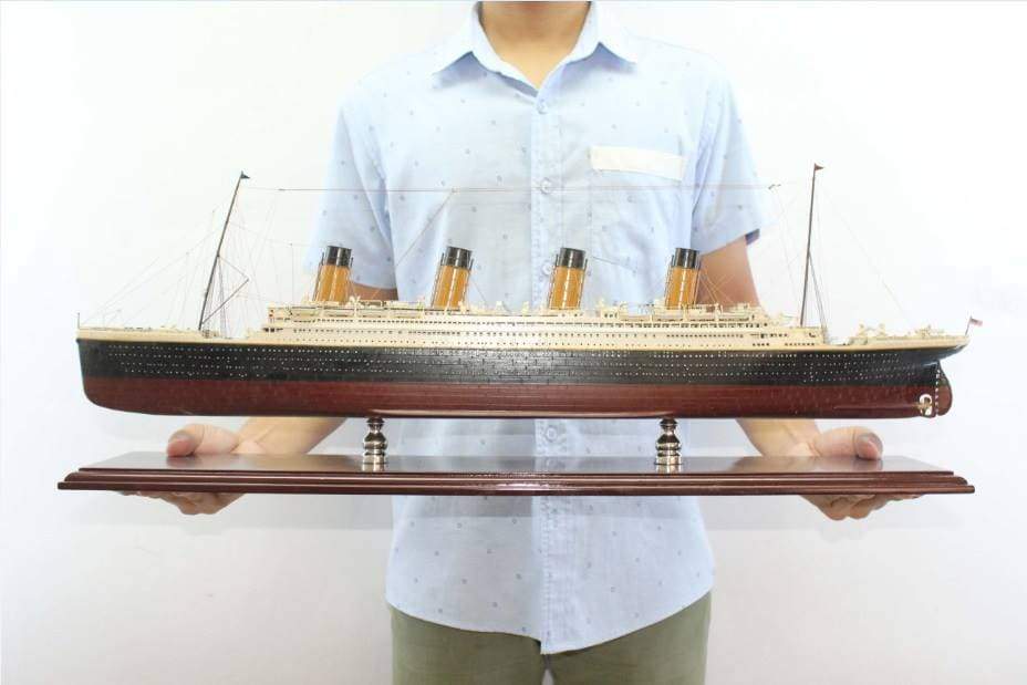 rms titanic custom wooden model