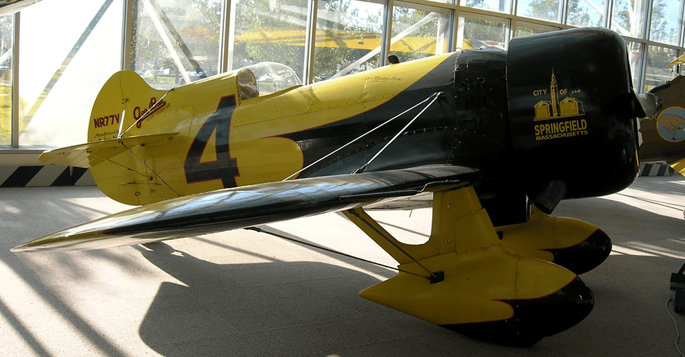 Gee bee vintage racing aircraft yellow